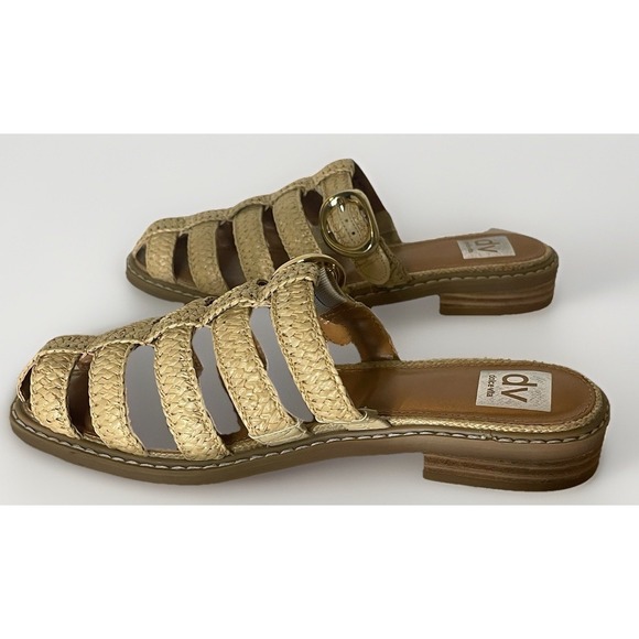 DV by Dolce Vita Fyona Fisherman Sandals Women Sz 8 Woven & Gold Buckle NWOB - Picture 6 of 12